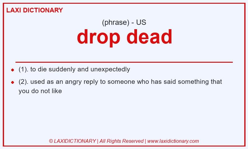 Definition drop dead in American English