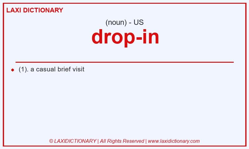 Definition drop-in in American English