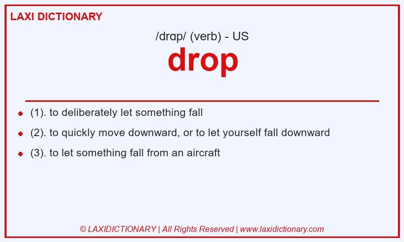 Definition drop in American English