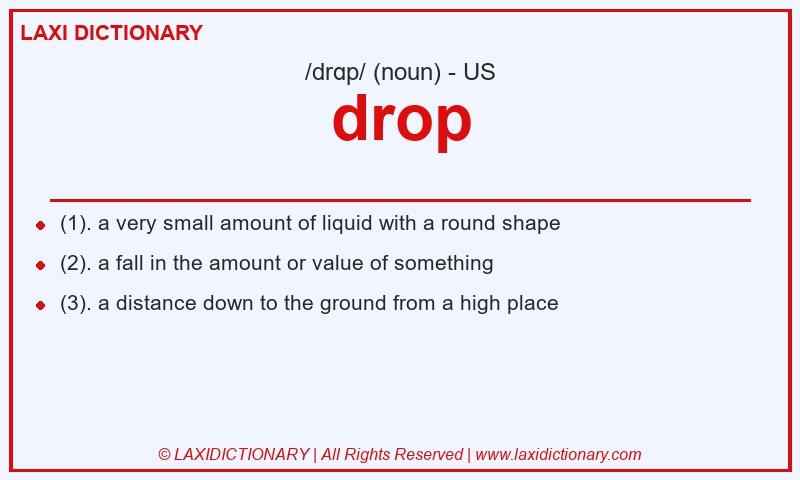 Definition drop in American English