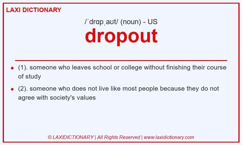 Definition dropout in American English