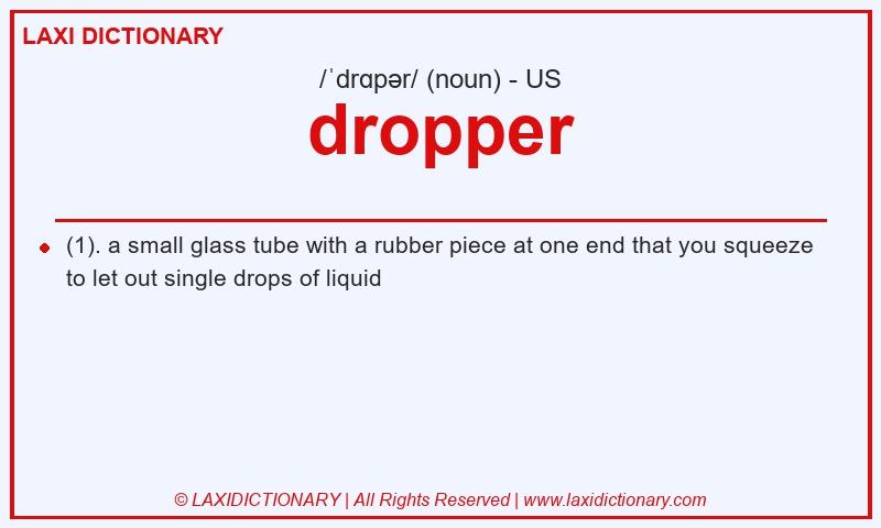 Definition dropper in American English