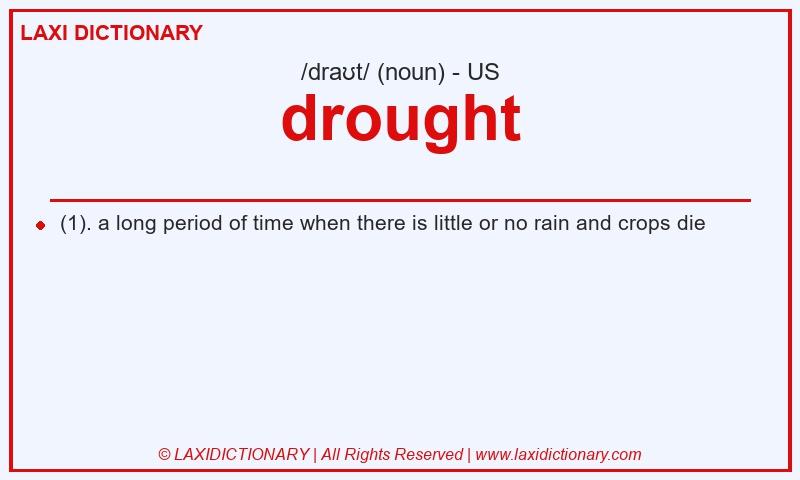 Definition drought in American English