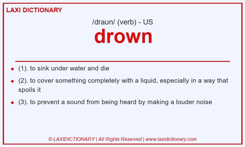 Definition drown in American English