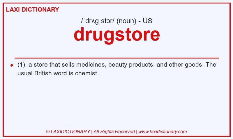 Definition drugstore in American English