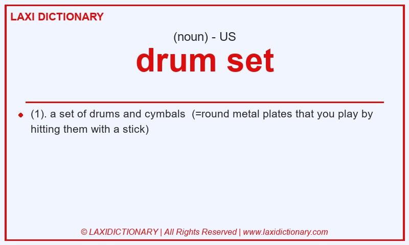 Definition drum set in American English