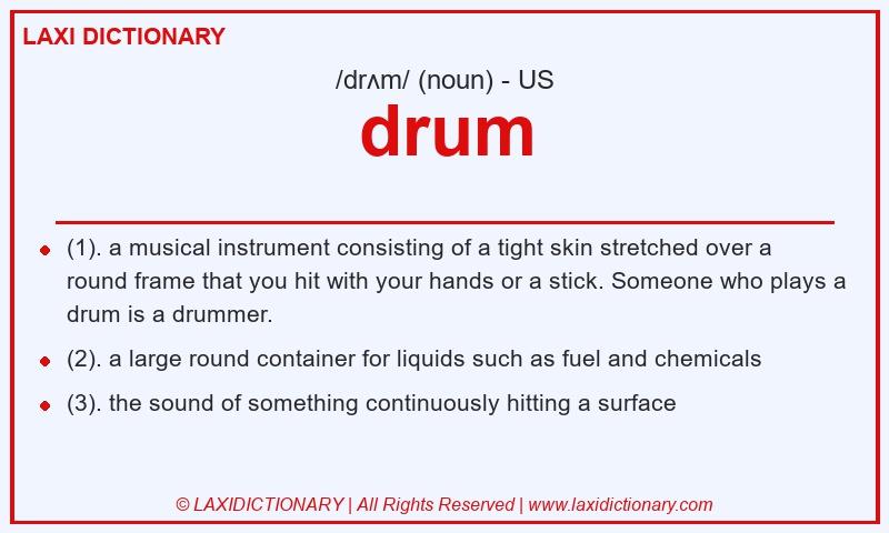Definition drum in American English