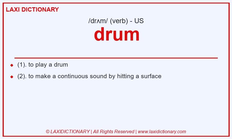 Definition drum in American English