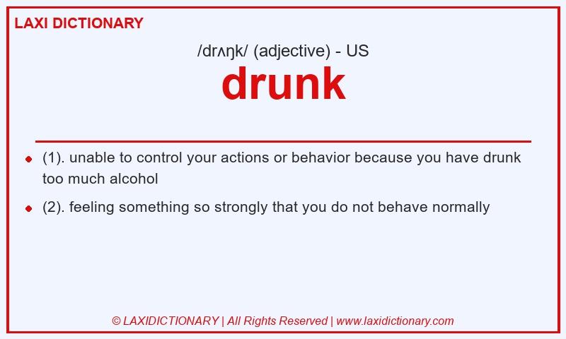 Definition drunk in American English