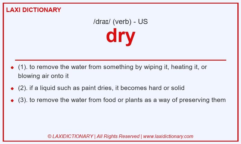 Definition dry in American English