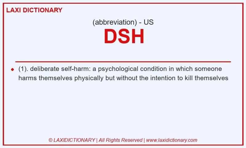 Definition DSH in American English