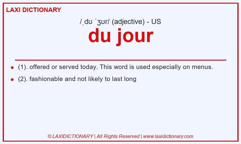 Definition du jour in American English