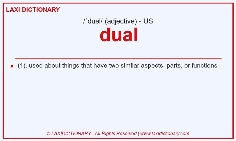 Definition dual in American English