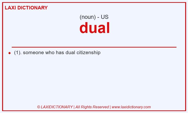 Definition dual in American English