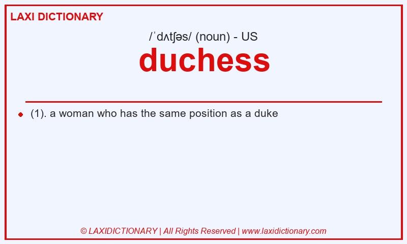 Definition duchess in American English