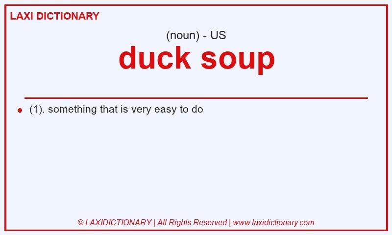 Definition duck soup in American English