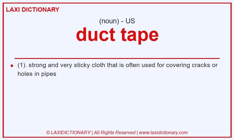 Definition duct tape in American English