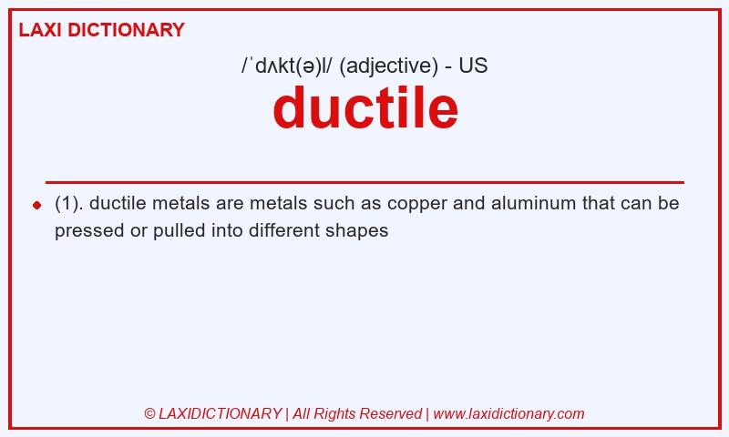 Definition ductile in American English