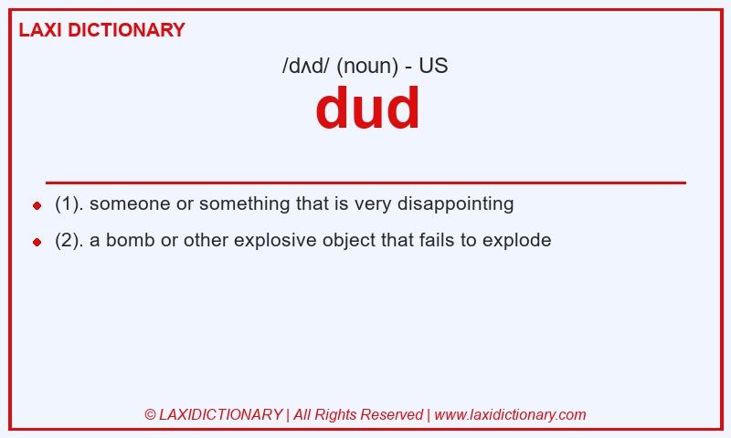Definition dud in American English