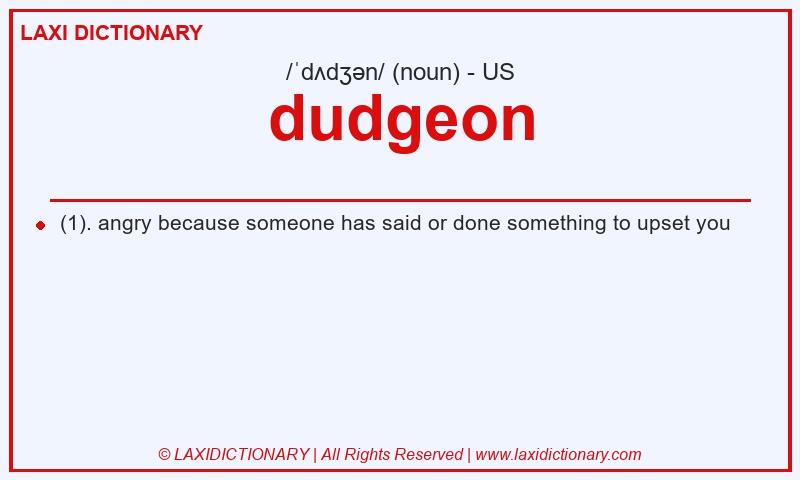 Definition dudgeon in American English