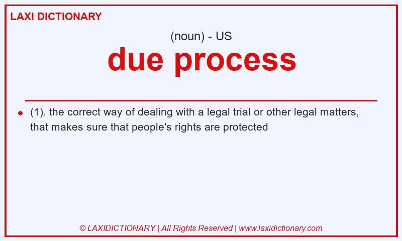 Definition due process in American English
