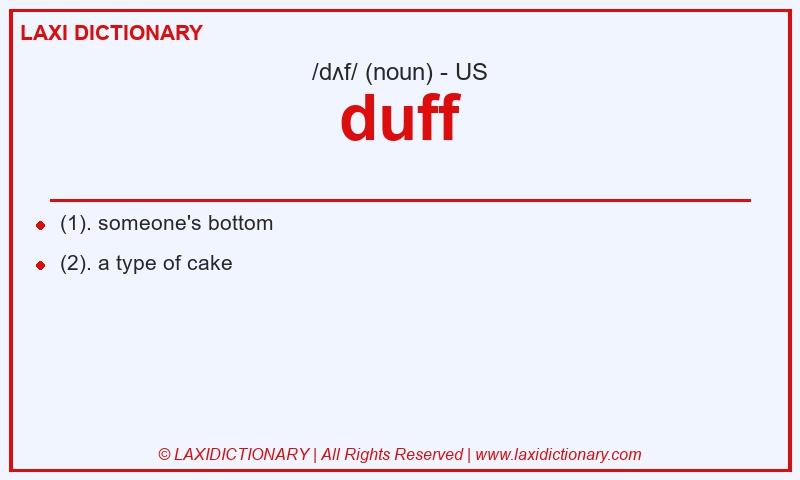 Definition duff in American English