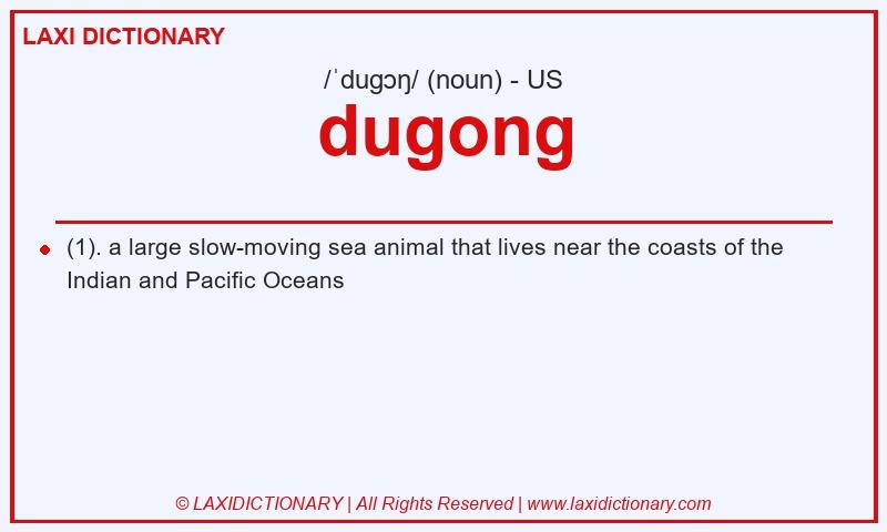 Definition dugong in American English