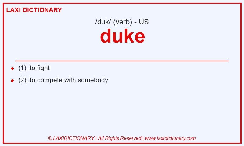 Definition duke in American English