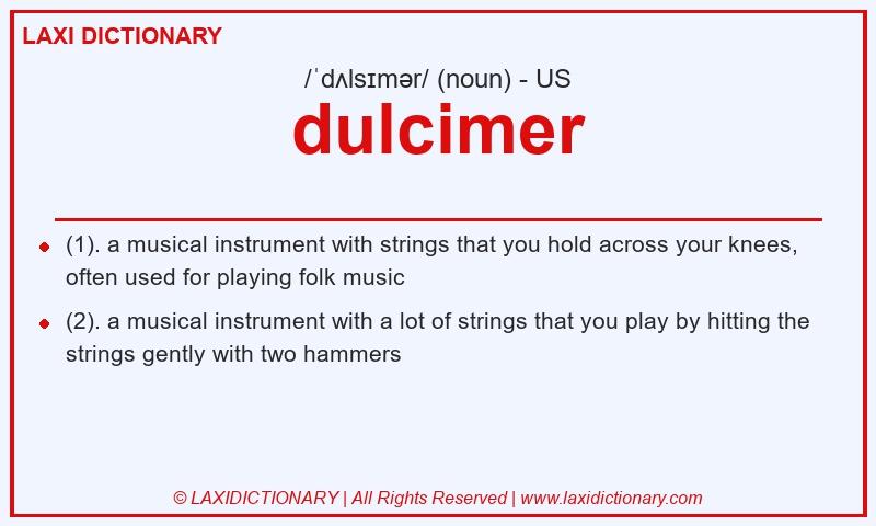 Definition dulcimer in American English