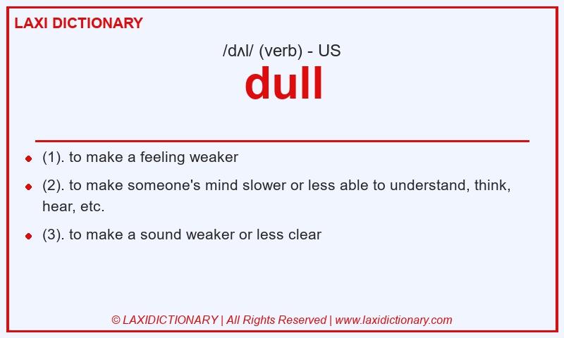 Definition dull in American English
