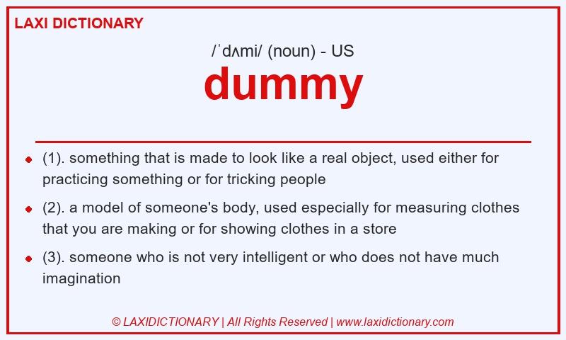 Definition dummy in American English
