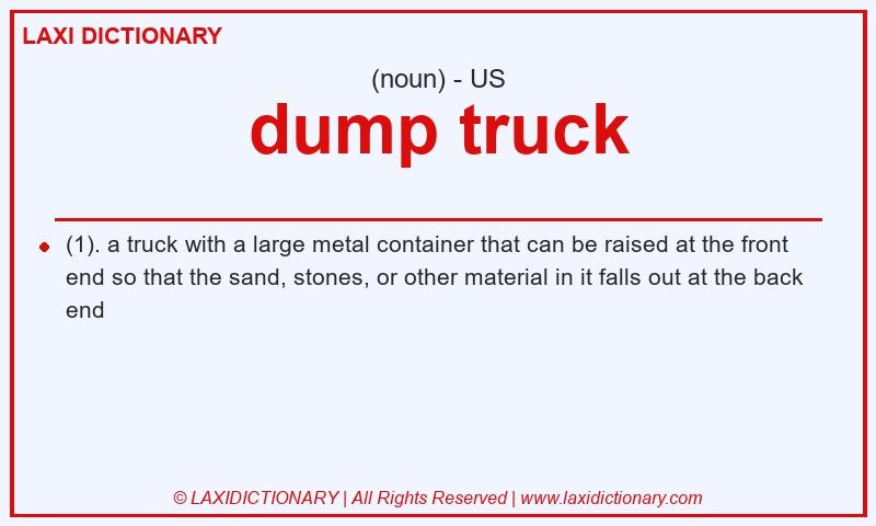 Definition dump truck in American English