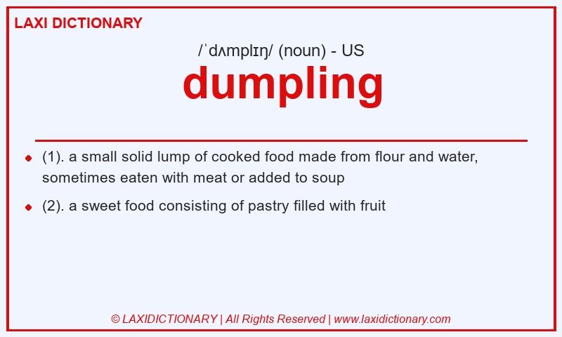 Definition dumpling in American English