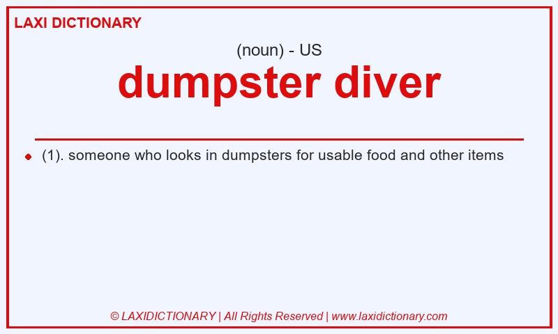 Definition dumpster diver in American English