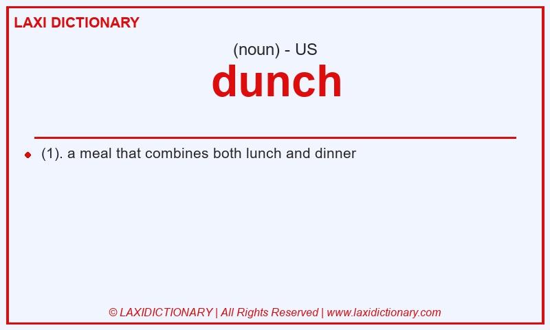 Definition dunch in American English