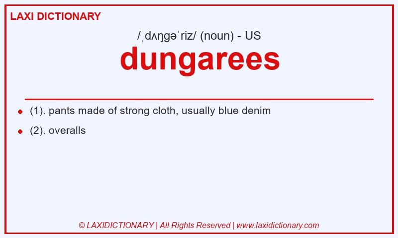 Definition dungarees in American English