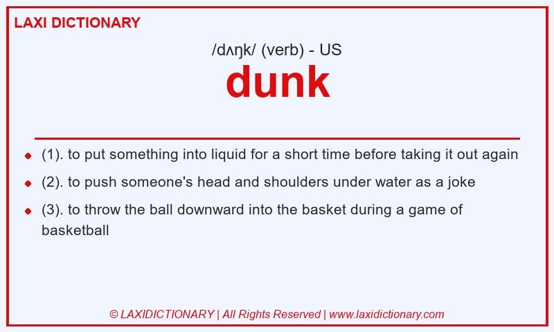 Definition dunk in American English