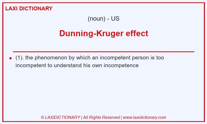 Definition Dunning-Kruger effect in American English