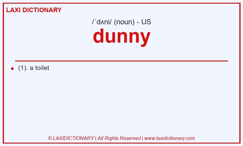 Definition dunny in American English