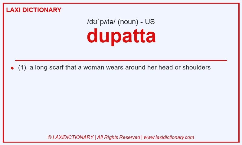 Definition dupatta in American English