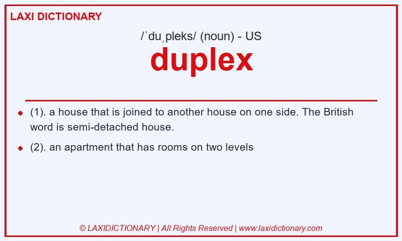 Definition duplex in American English