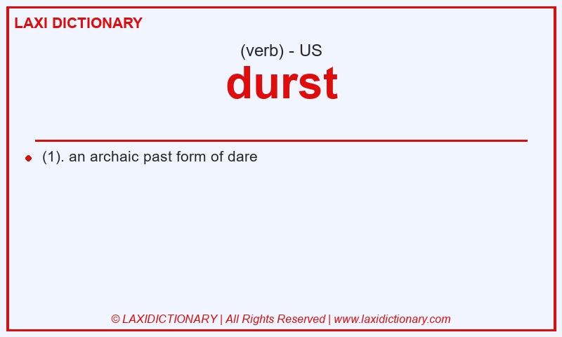 Definition durst in American English