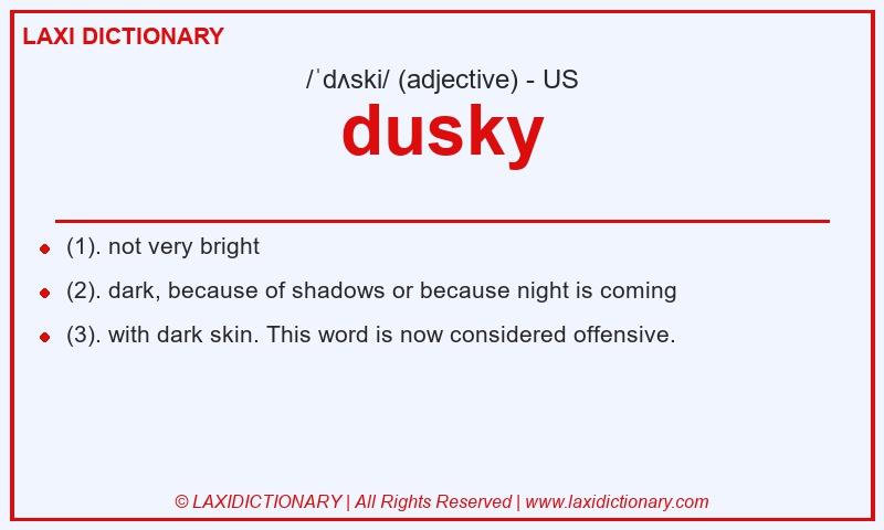 Definition dusky in American English