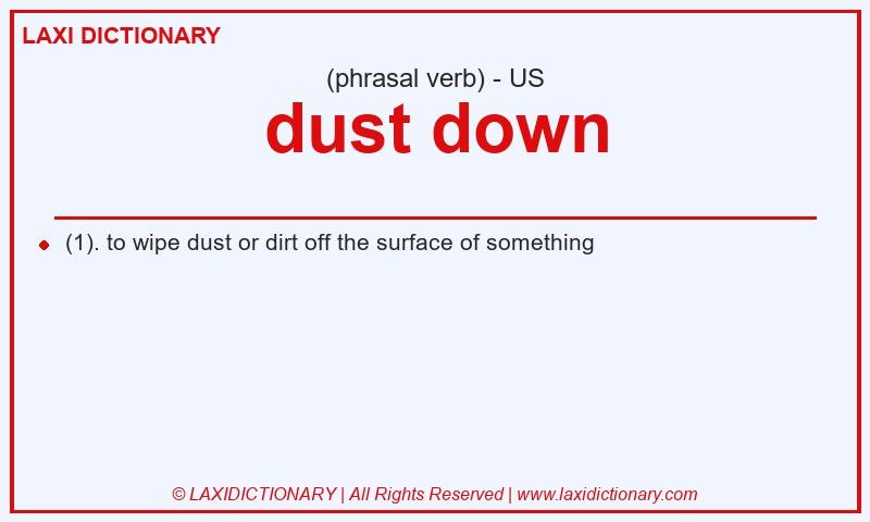 Definition dust down in American English
