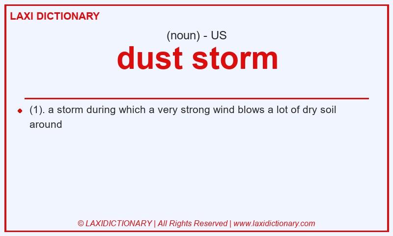 Definition dust storm in American English