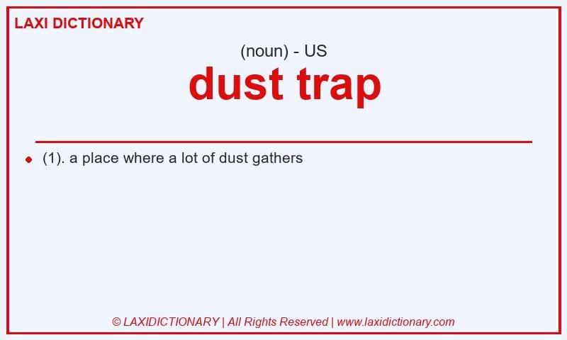 Definition dust trap in American English