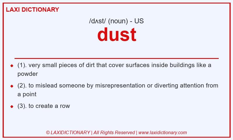 Definition dust in American English