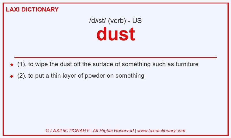Definition dust in American English