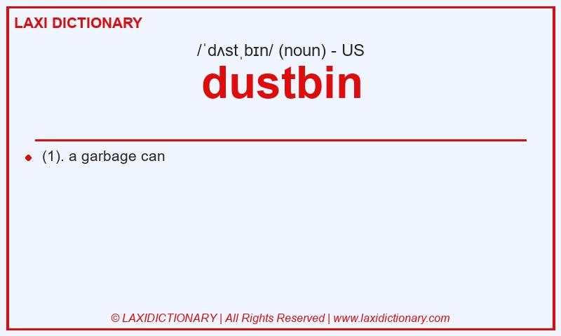 Definition dustbin in American English