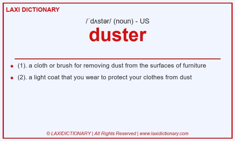 Definition duster in American English